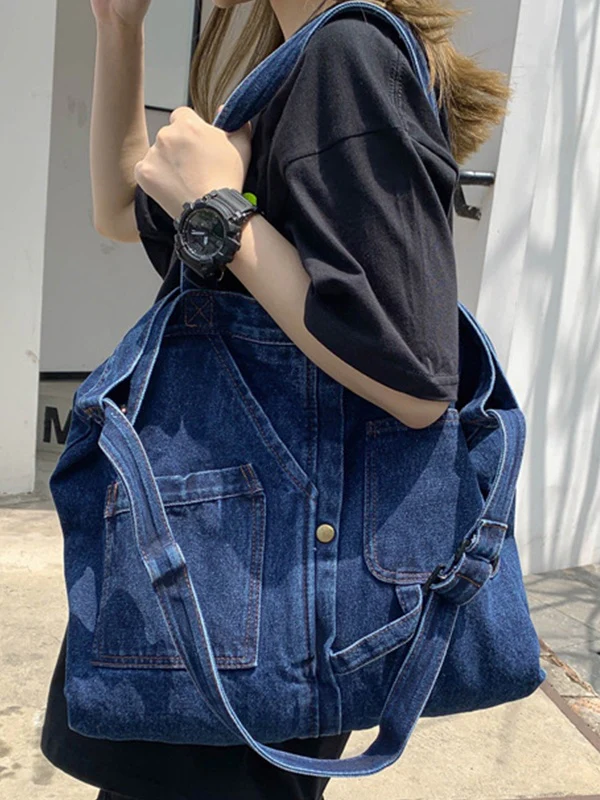 Vintage Denim Large Shopper Bag - Image 15