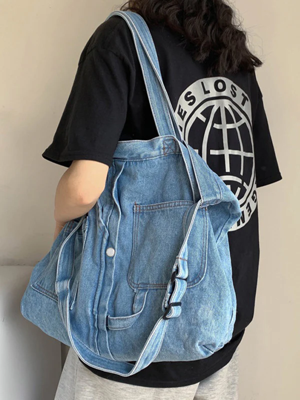 Vintage Denim Large Shopper Bag - Image 16