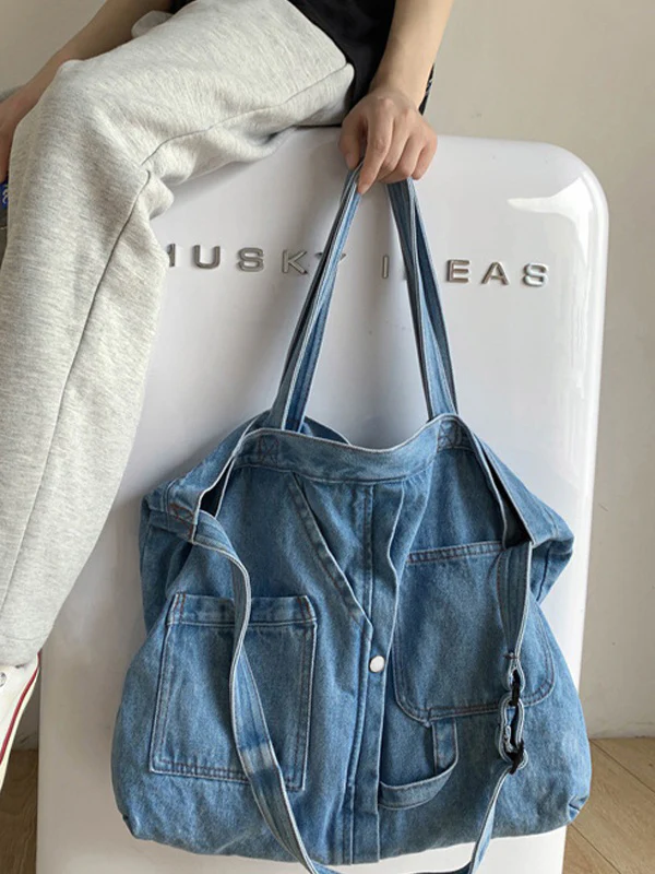 Vintage Denim Large Shopper Bag - Image 17