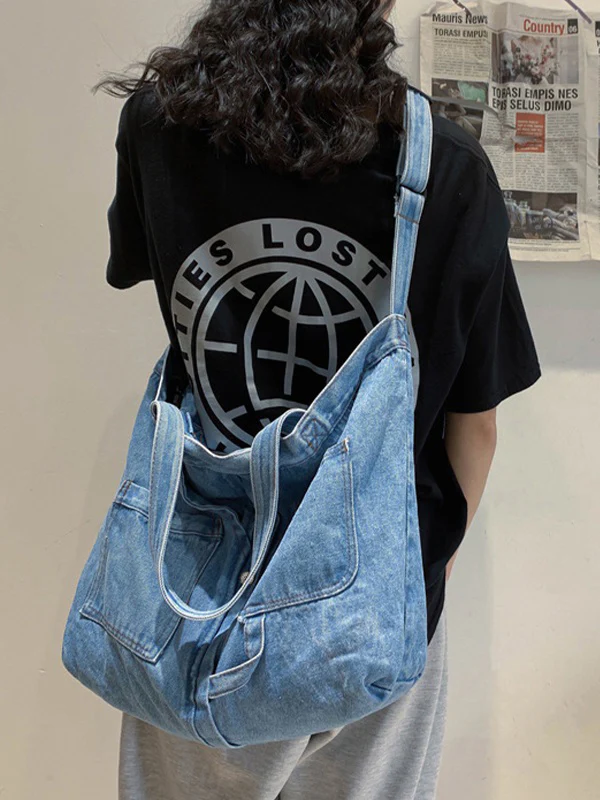 Vintage Denim Large Shopper Bag - Image 20