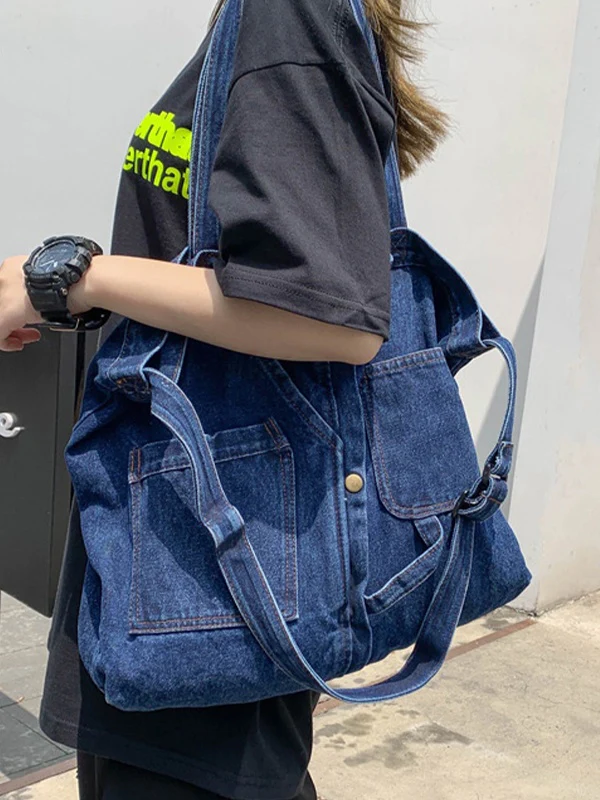 Vintage Denim Large Shopper Bag - Image 21