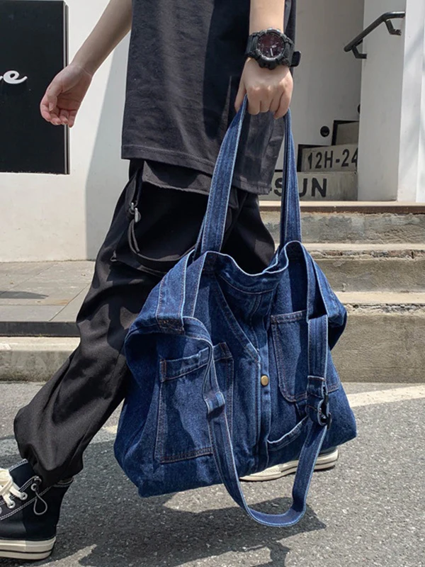 Vintage Denim Large Shopper Bag - Image 22