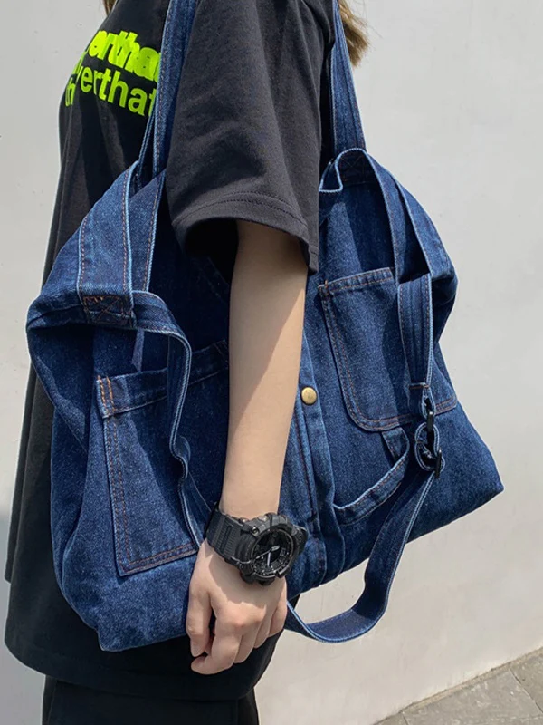 Vintage Denim Large Shopper Bag - Image 23