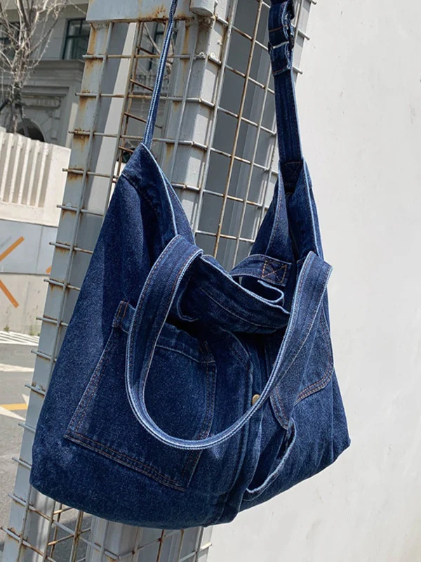 Vintage Denim Large Shopper Bag - Image 25