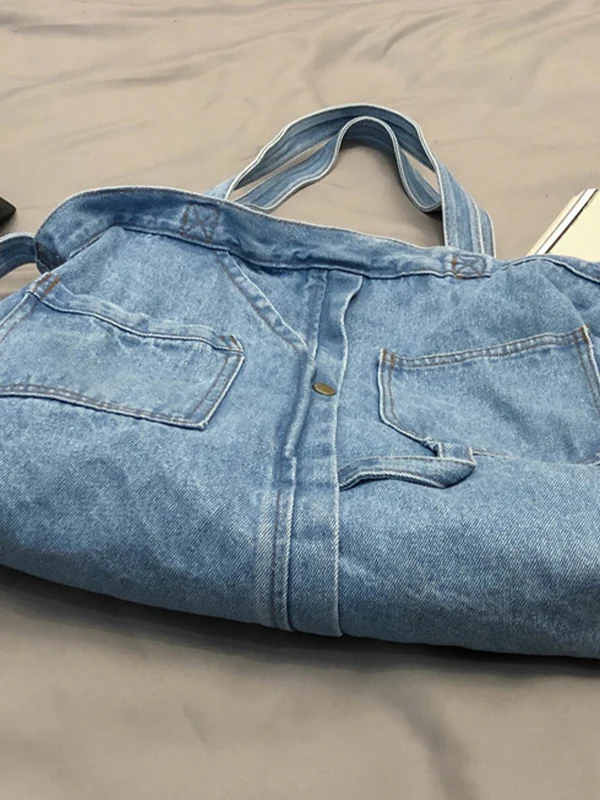 Vintage Denim Large Shopper Bag - Image 6