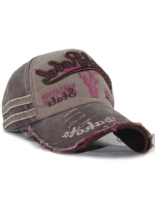Vintage Embroidered Distressed Baseball Cap - Image 7