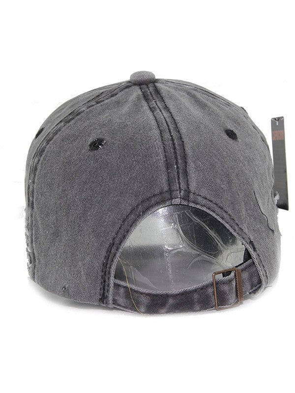Vintage Embroidered Distressed Baseball Cap - Image 9