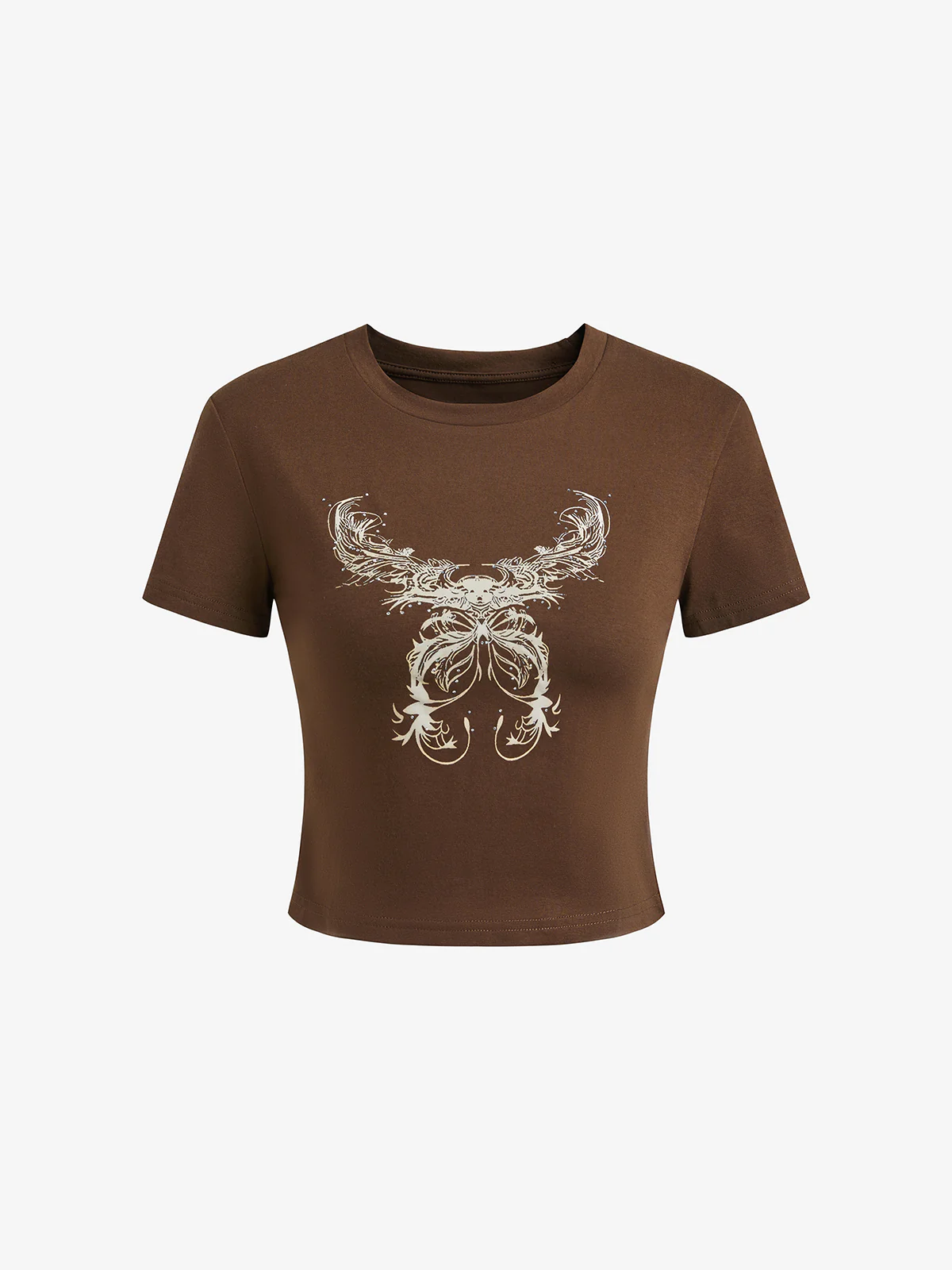 Vintage Feather Wings Hand Printed Tee - Image 5