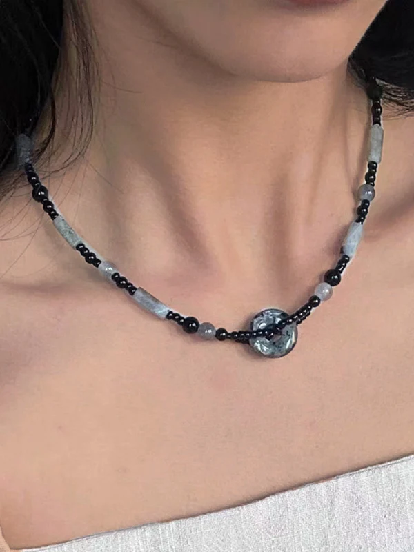 Vintage Irregular Beaded Necklace