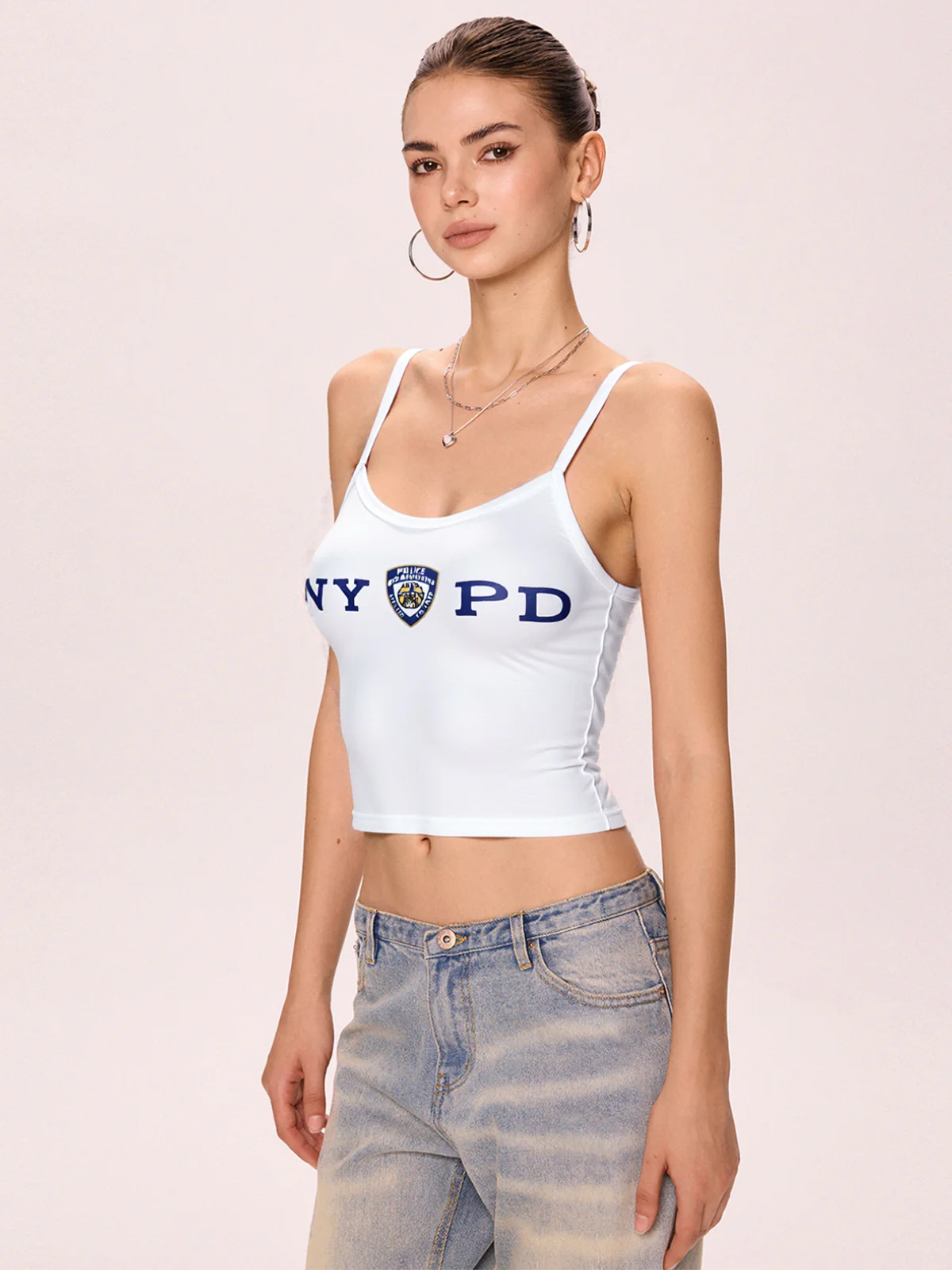 Vintage Letter Print Cami Top - Image 4