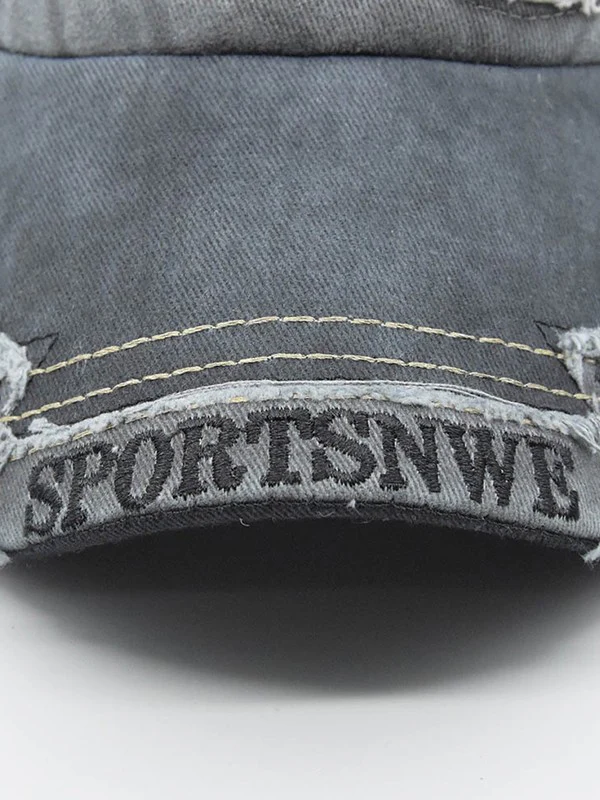 Vintage Shark Embroidered Distressed Baseball Cap - Image 13