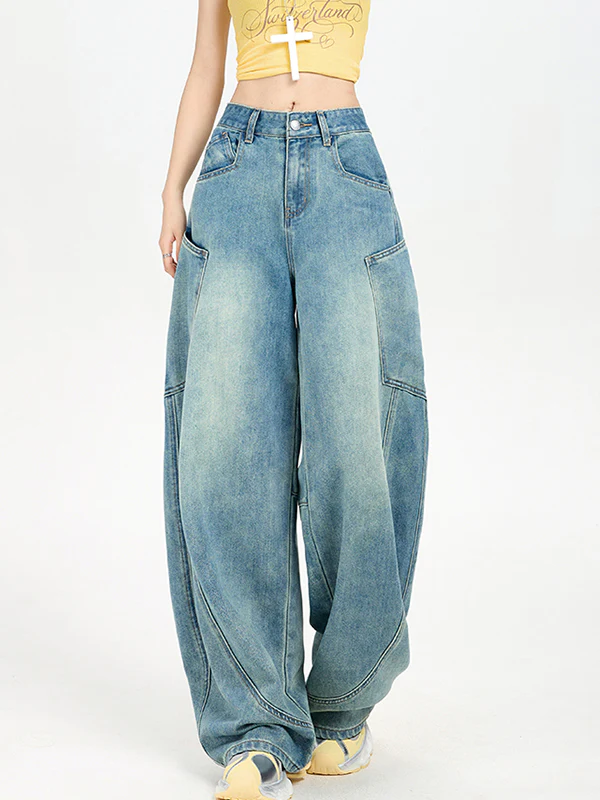 Vintage Silhouette Cargo Jeans - Image 3