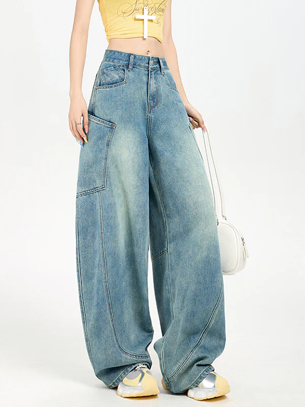 Vintage Silhouette Cargo Jeans - Image 4