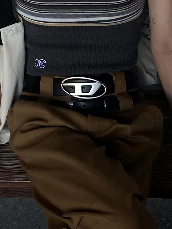 Vintage Silver Letter D Buckle Belt - Image 11