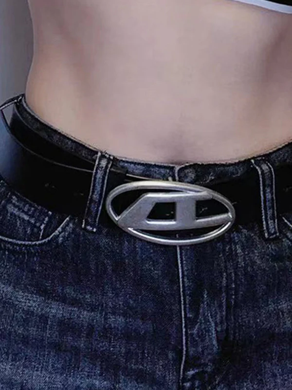 Vintage Silver Letter D Buckle Belt - Image 8