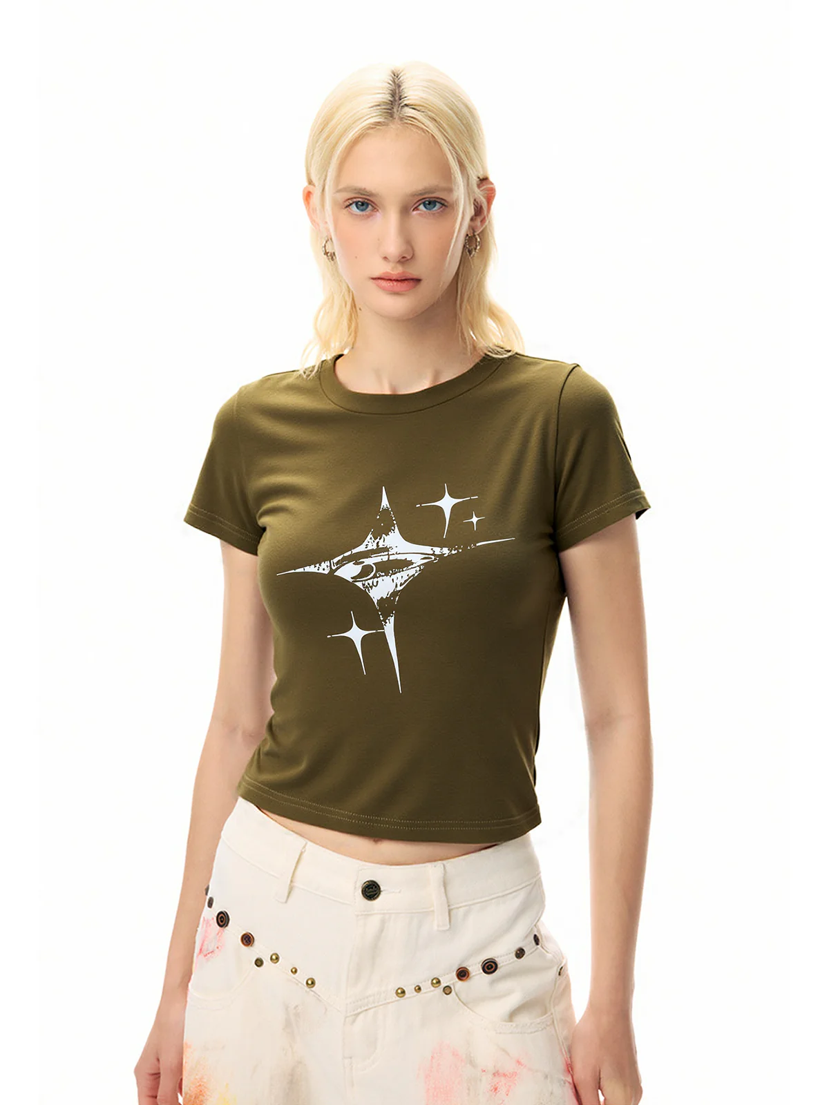 Vintage Star Hand Printed Tee - Image 3