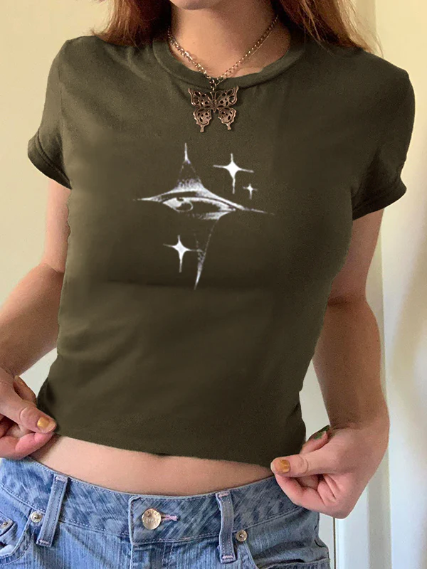 Vintage Star Hand Printed Tee - Image 8