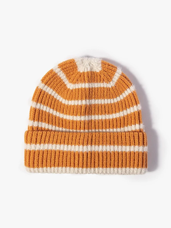 Vintage Striped Knitted Beanie Hat - Image 6