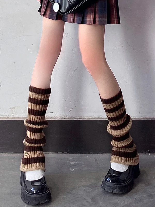 Vintage Striped Knitted Leg Warmer - Image 10