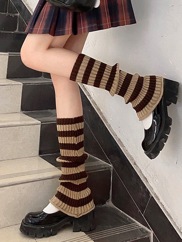 Vintage Striped Knitted Leg Warmer - Image 11