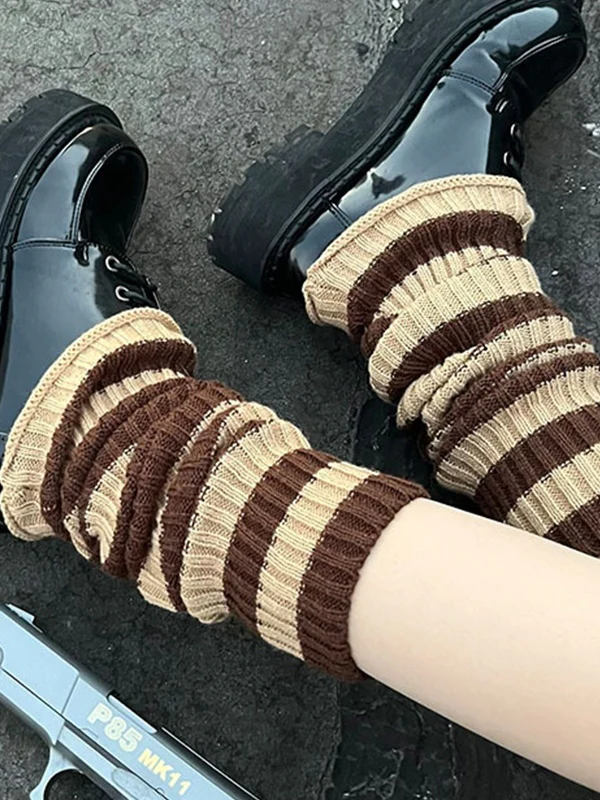 Vintage Striped Knitted Leg Warmer - Image 4