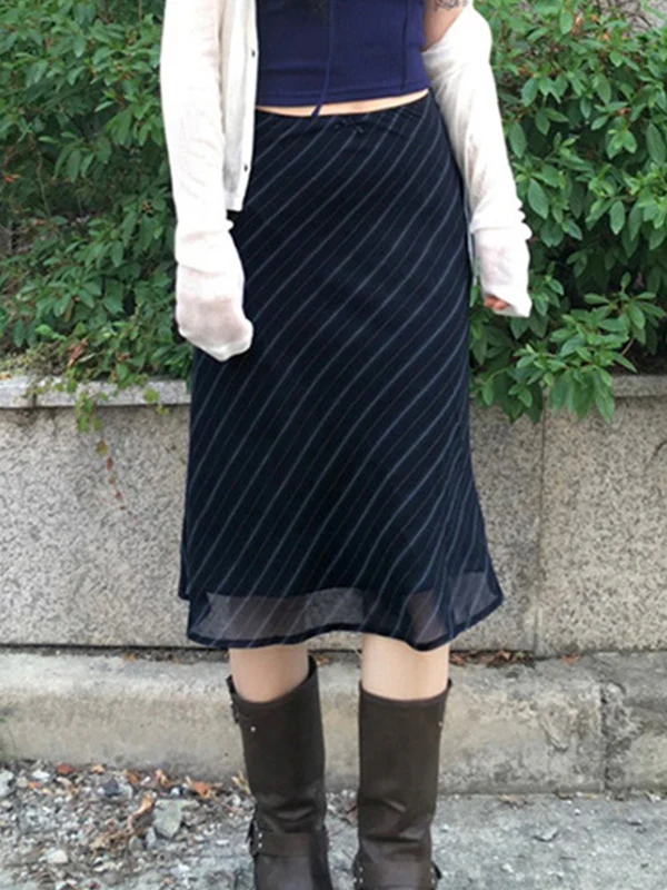 Vintage Stripes Maxi Skirt - Image 3