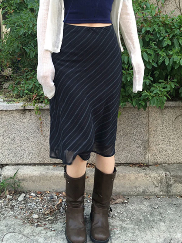 Vintage Stripes Maxi Skirt - Image 4