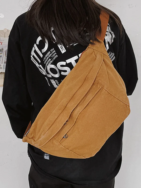 Vintage Wash Capacity Crossbody Bag - Image 17