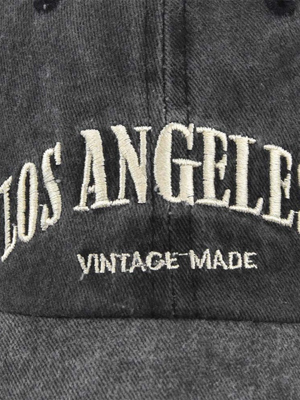 Vintage Wash Letter Embroidery Baseball Cap - Image 12
