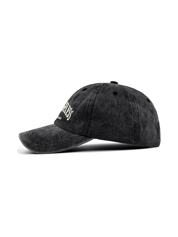 Vintage Wash Letter Embroidery Baseball Cap - Image 2