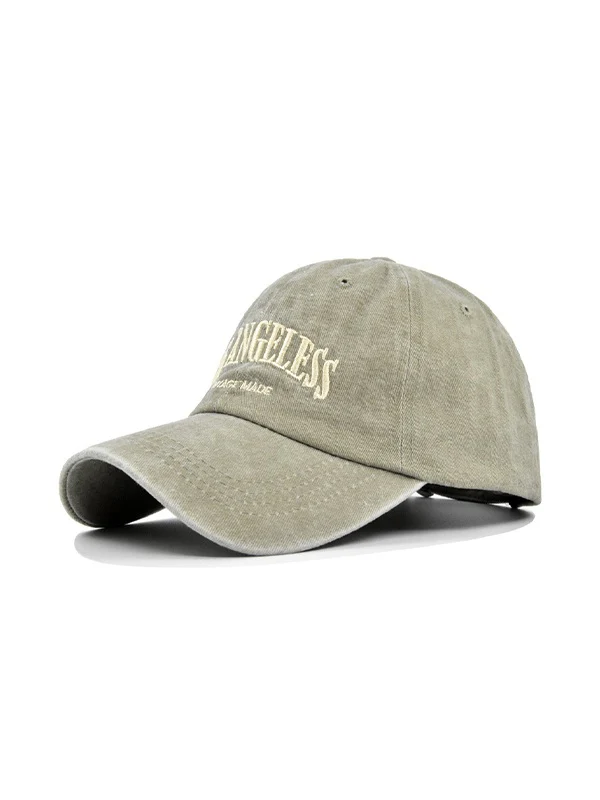 Vintage Wash Letter Embroidery Baseball Cap - Image 6