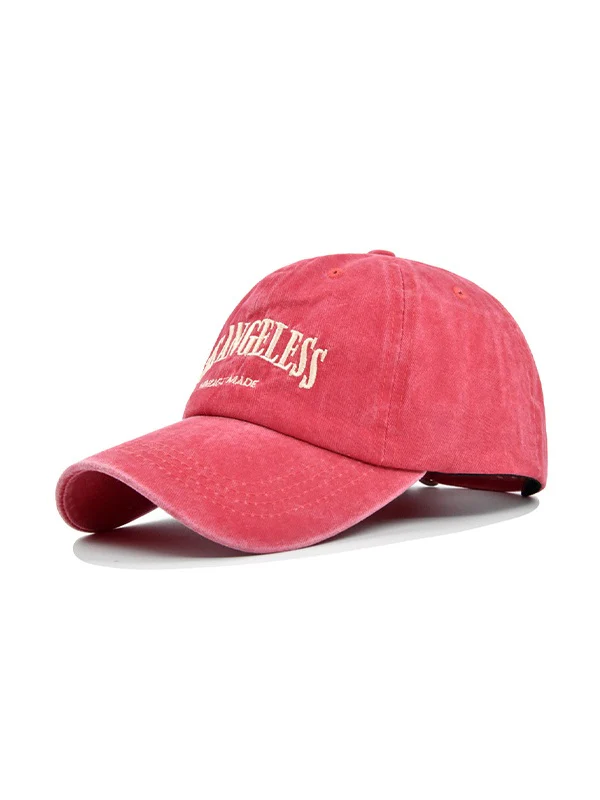 Vintage Wash Letter Embroidery Baseball Cap - Image 7