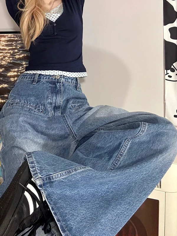 Vintage Washed Insert Pocket Boyfriend Jeans - Image 5