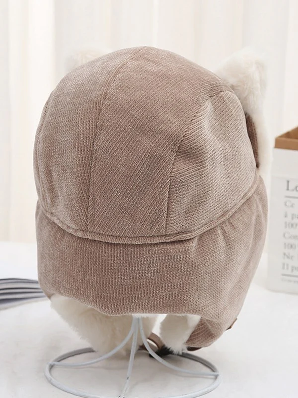 Warm Faux Fur Shearling Cat Ear Trapper Hat - Image 5