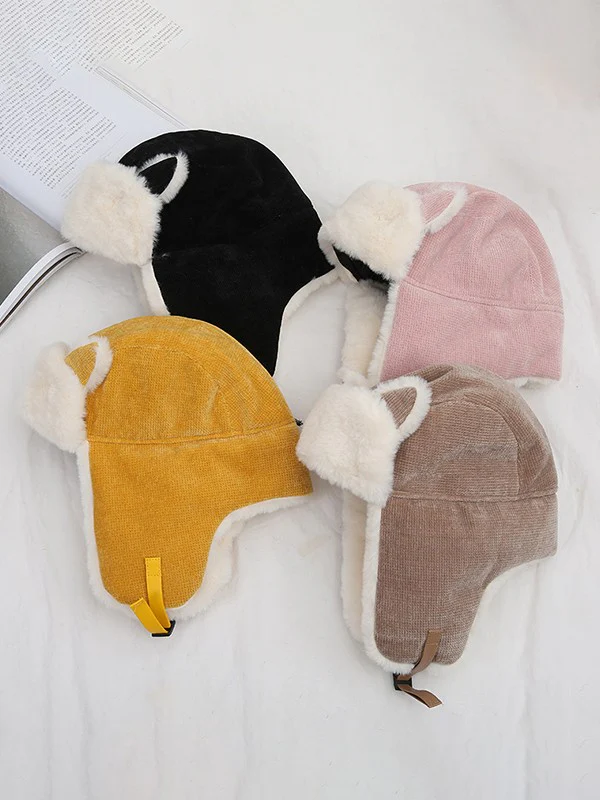 Warm Faux Fur Shearling Cat Ear Trapper Hat - Image 9