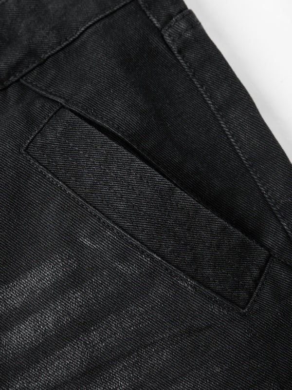 Washed Heart Pattern Cargo Jeans - Image 25