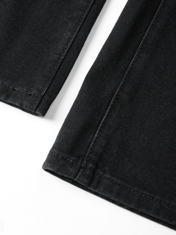 Washed Heart Pattern Cargo Jeans - Image 26