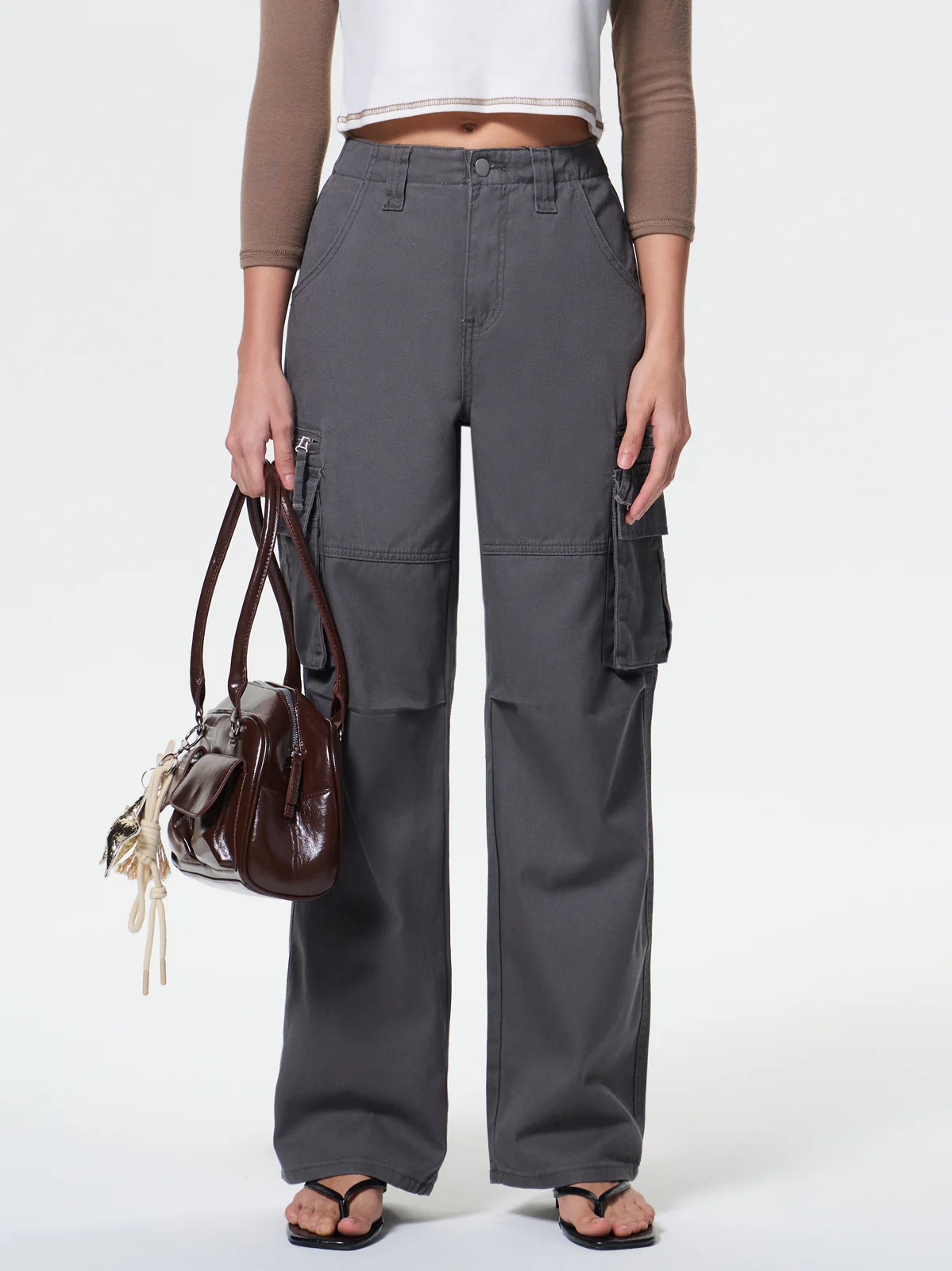 Washed Vintage Baggy Cargo Jeans
