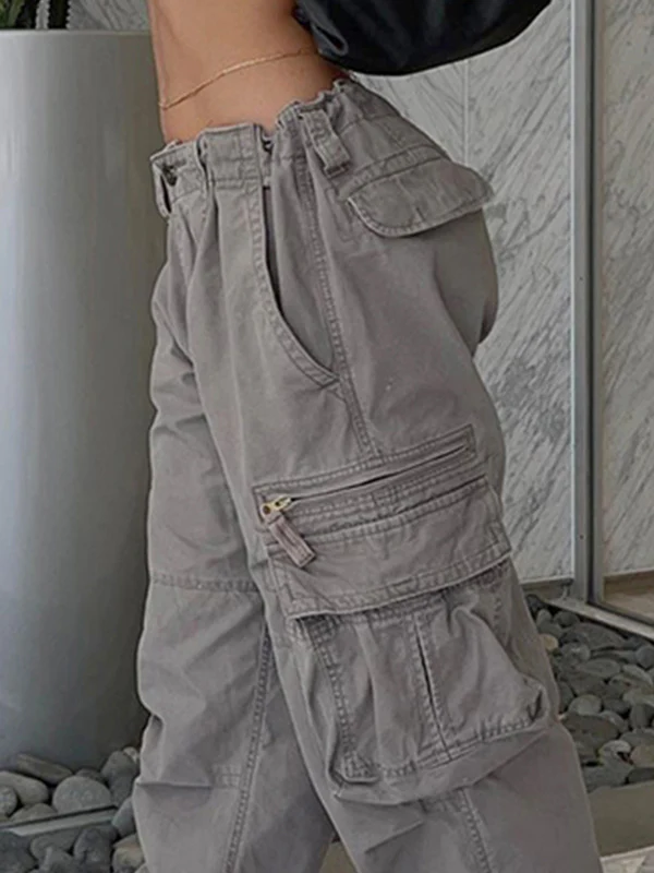 Washed Vintage Baggy Cargo Jeans - Image 11