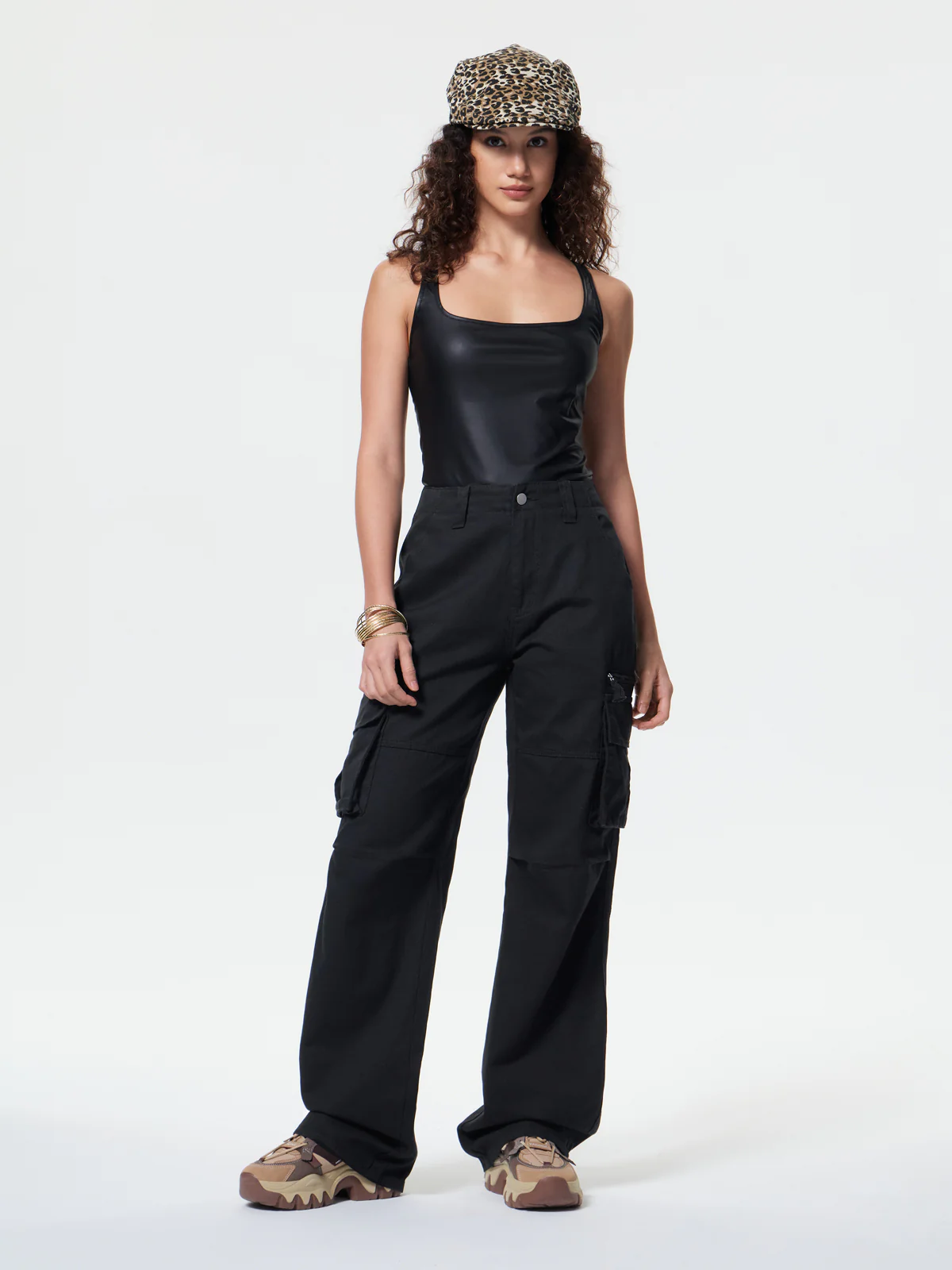 Washed Vintage Baggy Cargo Jeans - Image 47