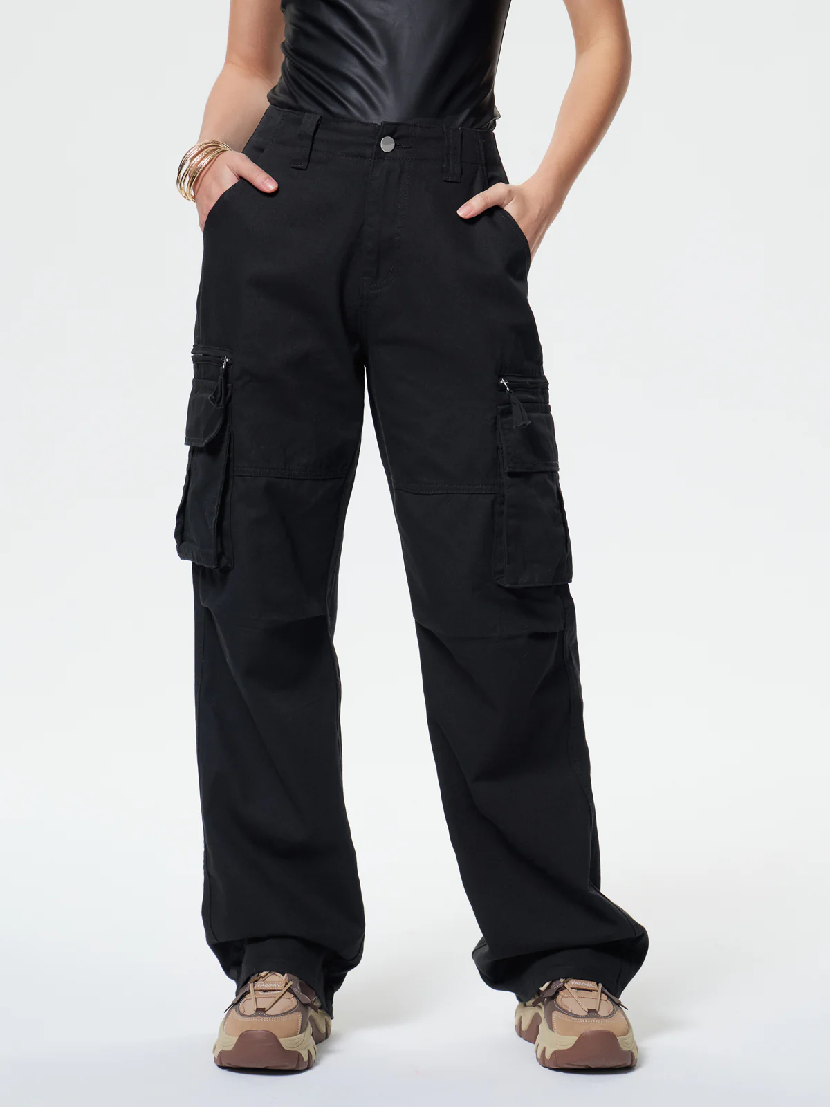 Washed Vintage Baggy Cargo Jeans - Image 49