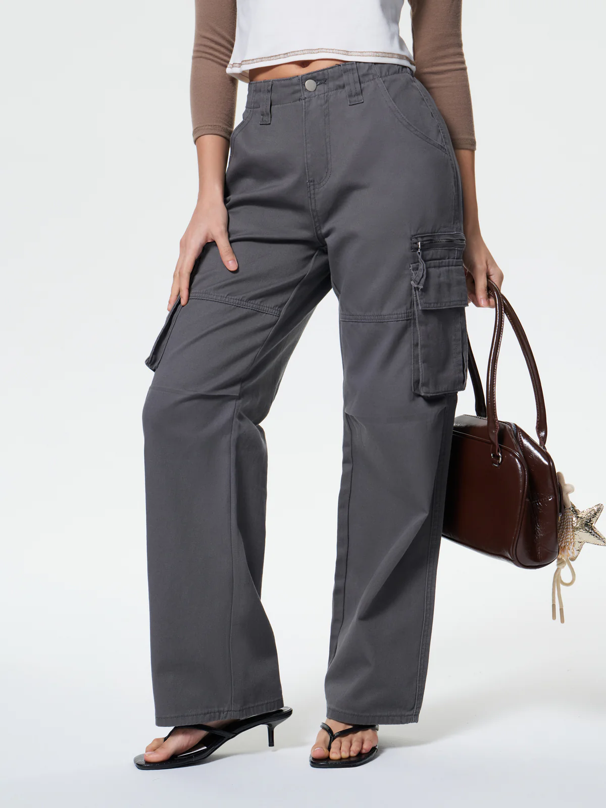 Washed Vintage Baggy Cargo Jeans - Image 6