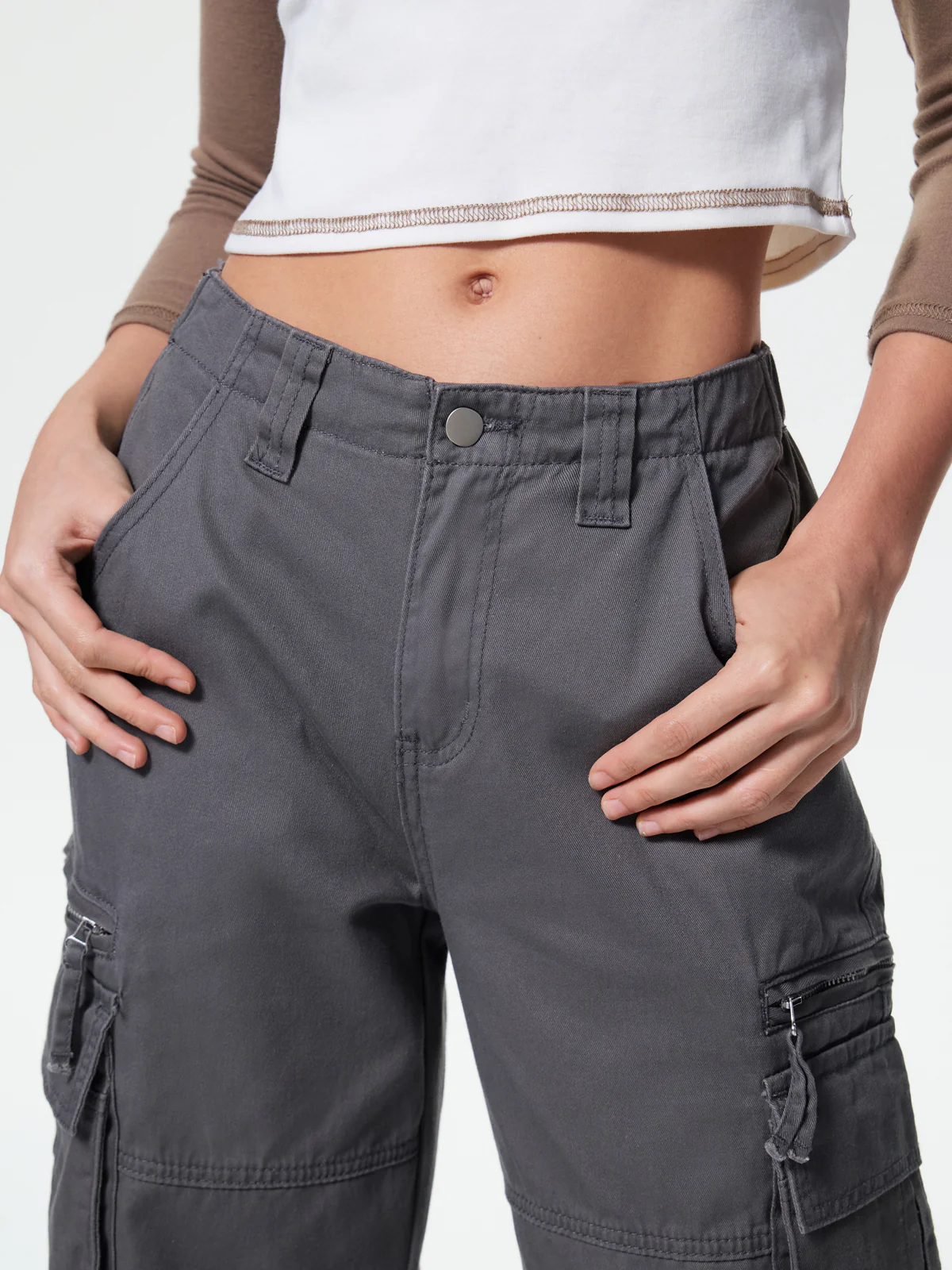 Washed Vintage Baggy Cargo Jeans - Image 7