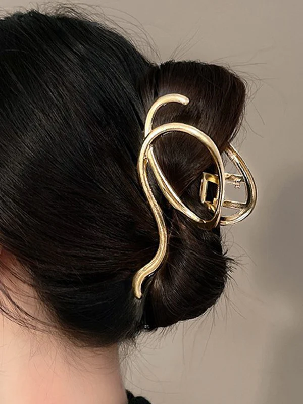 Wave Metal Large Hair Claw Clip - Image 2