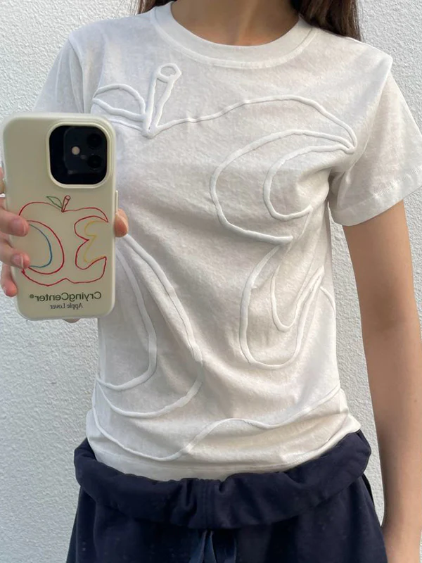 White Print Short Sleeve - Image 3