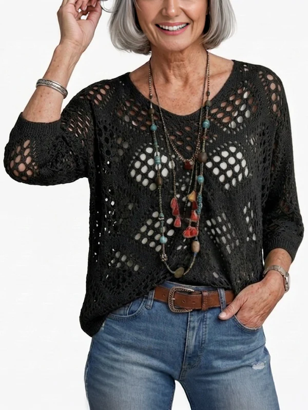 Women's Crochet Top with V-Neck - Image 13