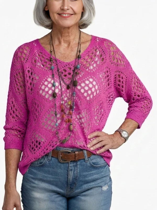 Women's Crochet Top with V-Neck - Image 14