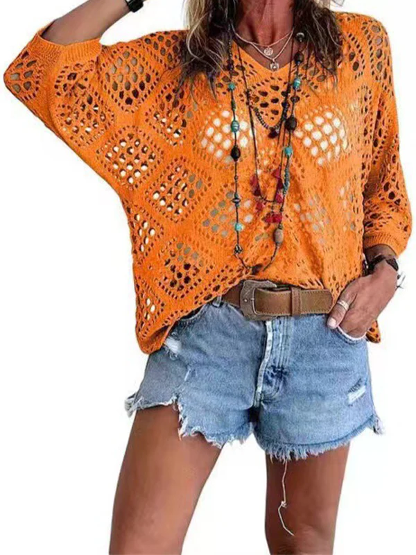 Women's Crochet Top with V-Neck - Image 17