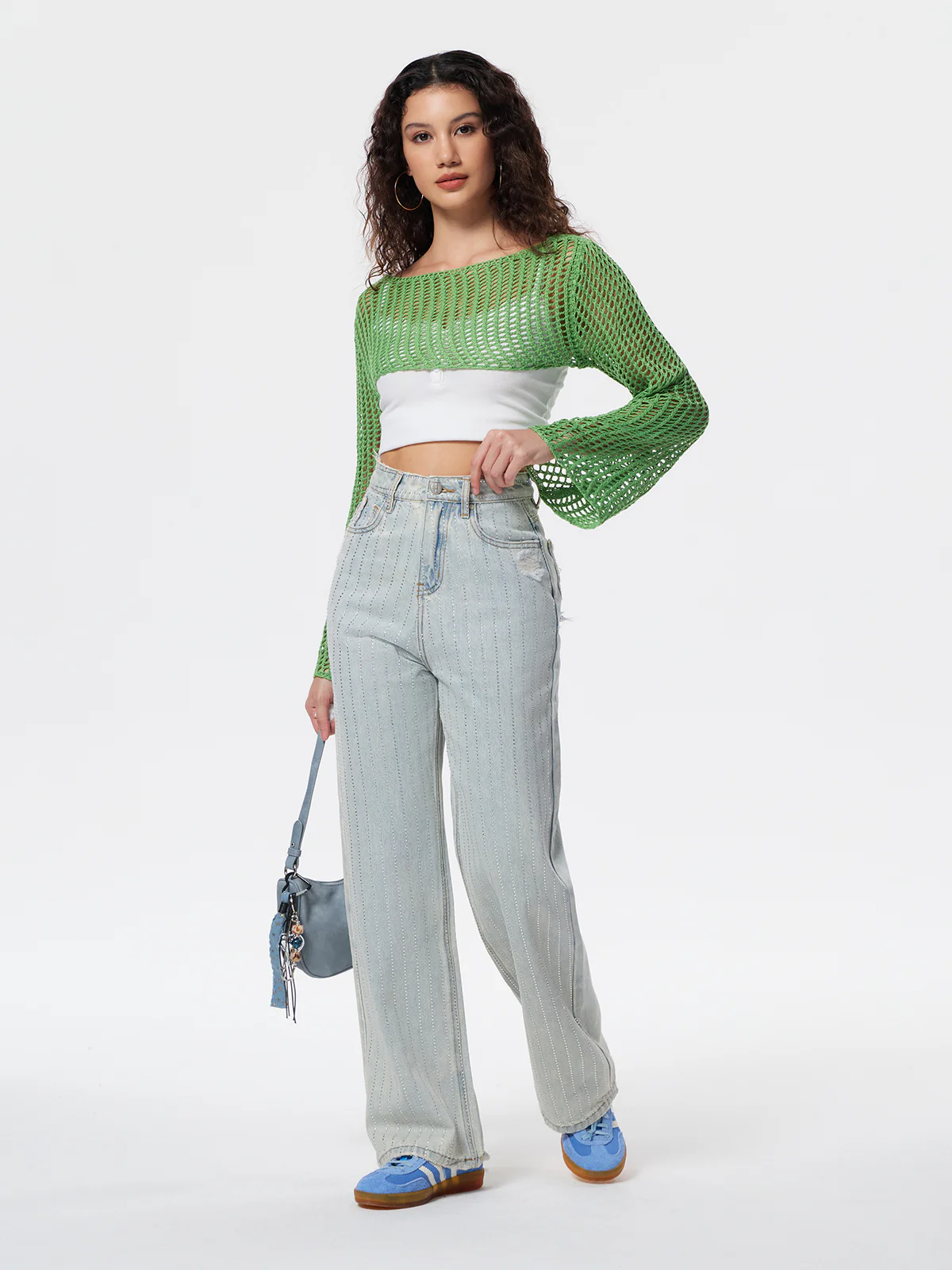 Women's light blue straight jeans - Image 5