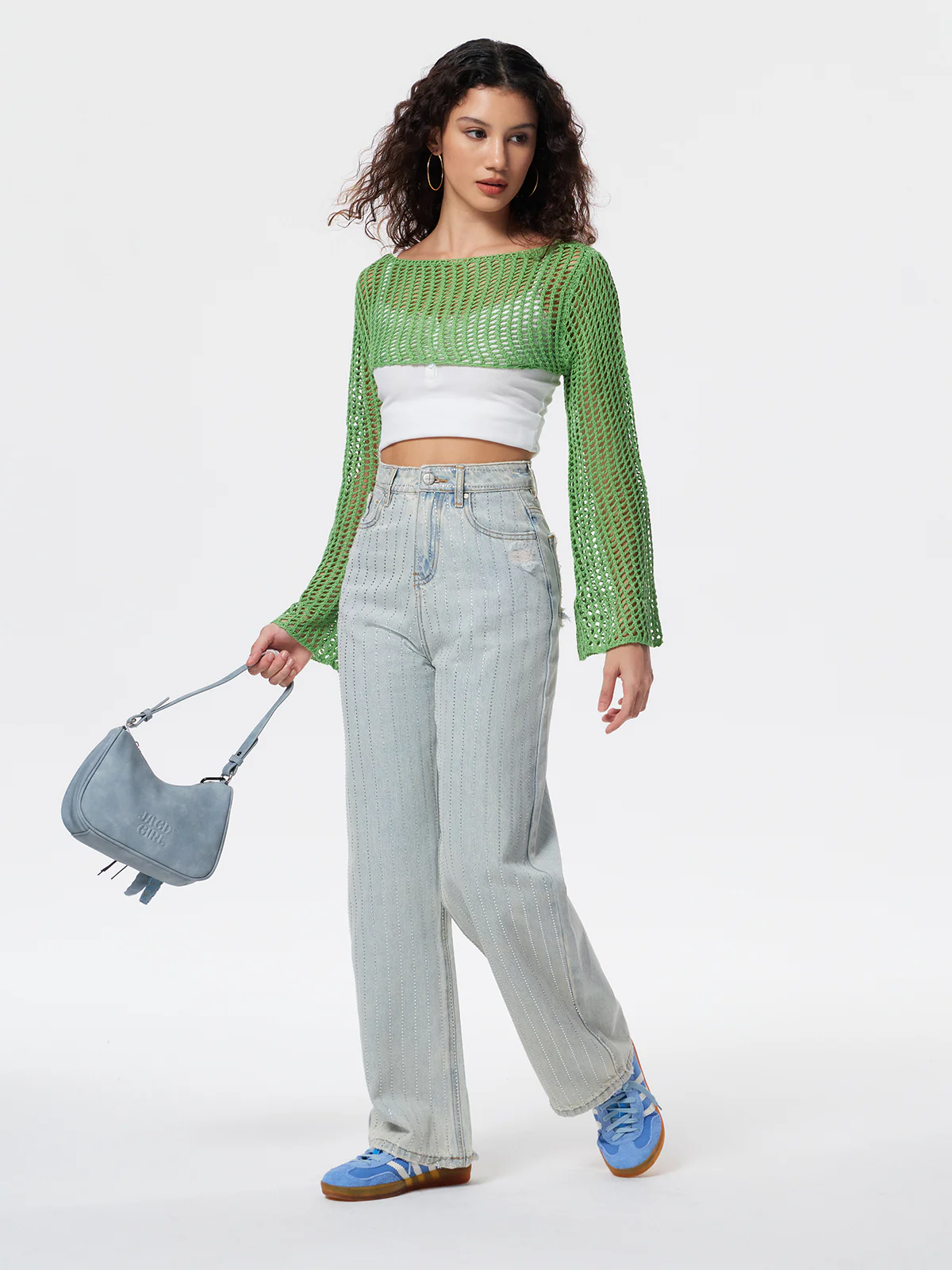 Women's light blue straight jeans - Image 6